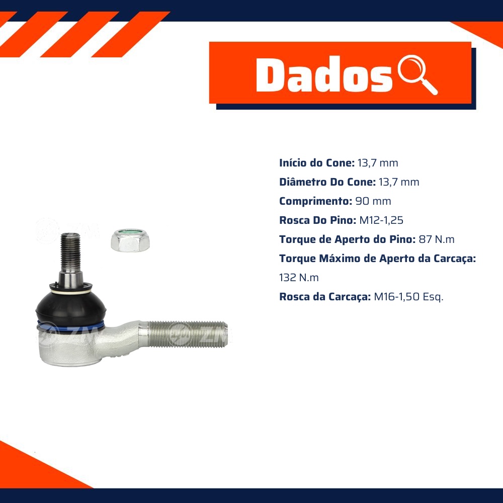Terminal de Direção para Hyundai Galloper - ZM - 270.136.73