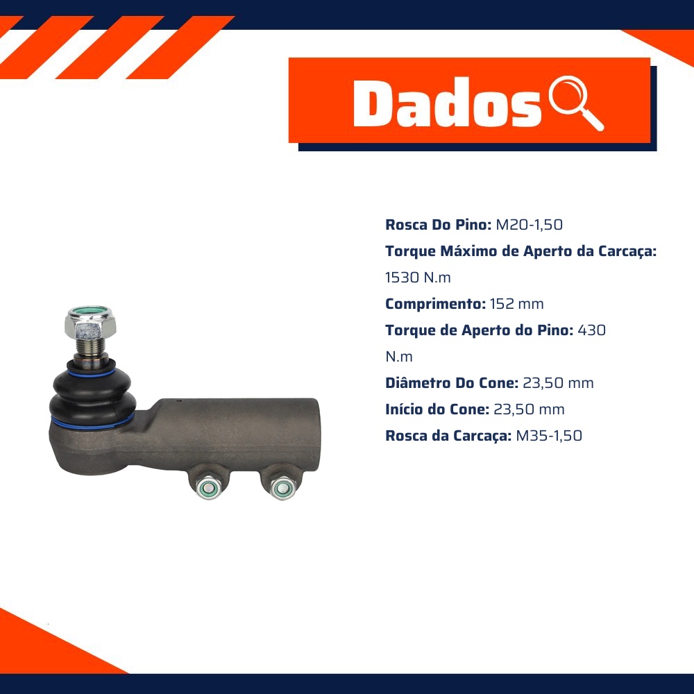 Terminal de Direção para Mercedes-Benz O-371 - ZM - 270.516.01