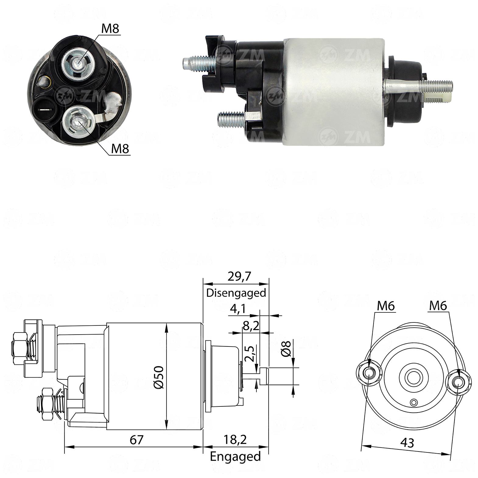 Relê Auxiliar de Partida para Honda Civic - ZM - 2-705