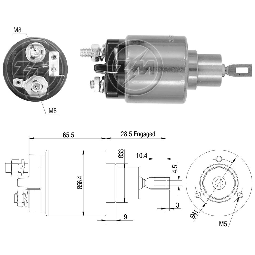 Relê Auxiliar de Partida para Lada Laika e Niva - ZM - 2-773