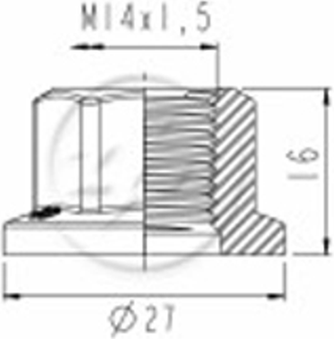 Kit 100 Porca da Roda M14-1,5 x CH19 x H16 - ZM - 29.014.11