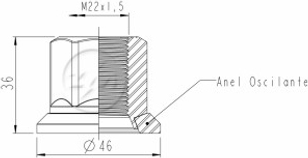 Kit 25 Porca da Roda M22-1,5 x CH32 x H36 - ZM - 29.022.06