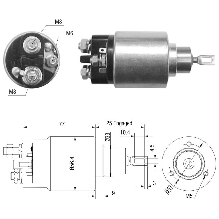Relê Auxiliar de Partida para Mercedes-Benz A 190 - ZM - 2-973