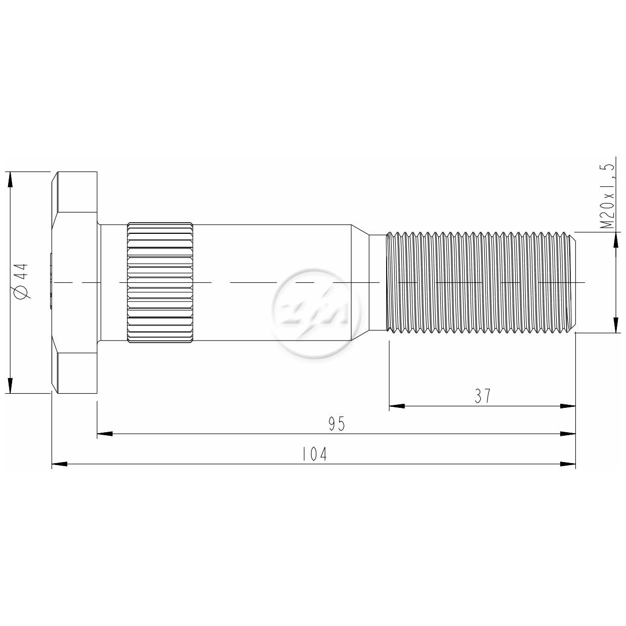 Parafuso de Roda Caixa com 30 Unidades para Mercedes-Benz Accelo 715 C e Accelo 915 C - ZM - 30.020.09