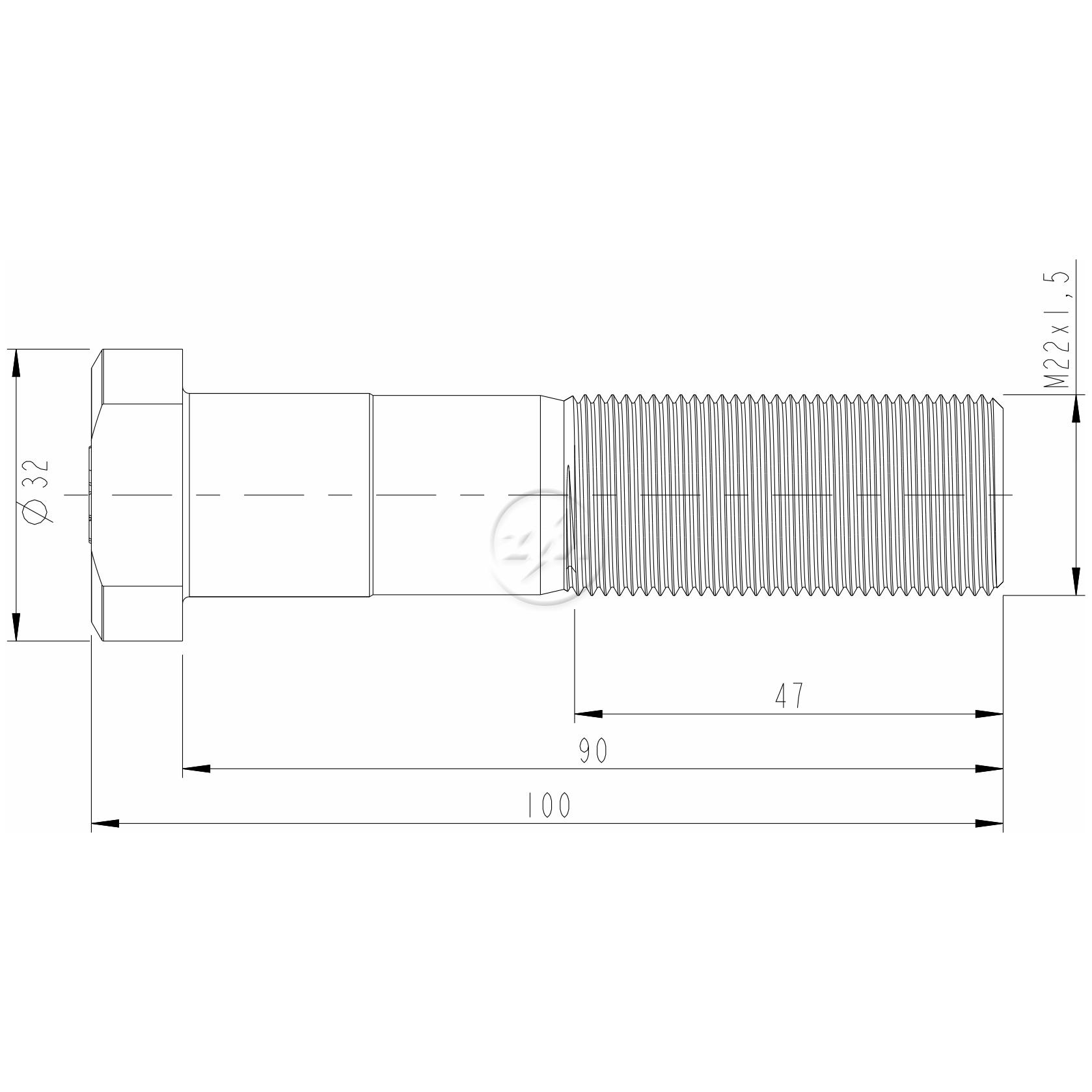 Kit 24 Parafuso de Roda M22-1,5 x 90/100 - ZM - 30.022.09