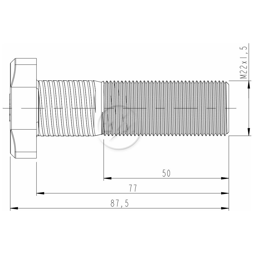 Kit 28 Parafuso de Roda M22-1,5 x 77/87,5 - ZM - 30.022.23