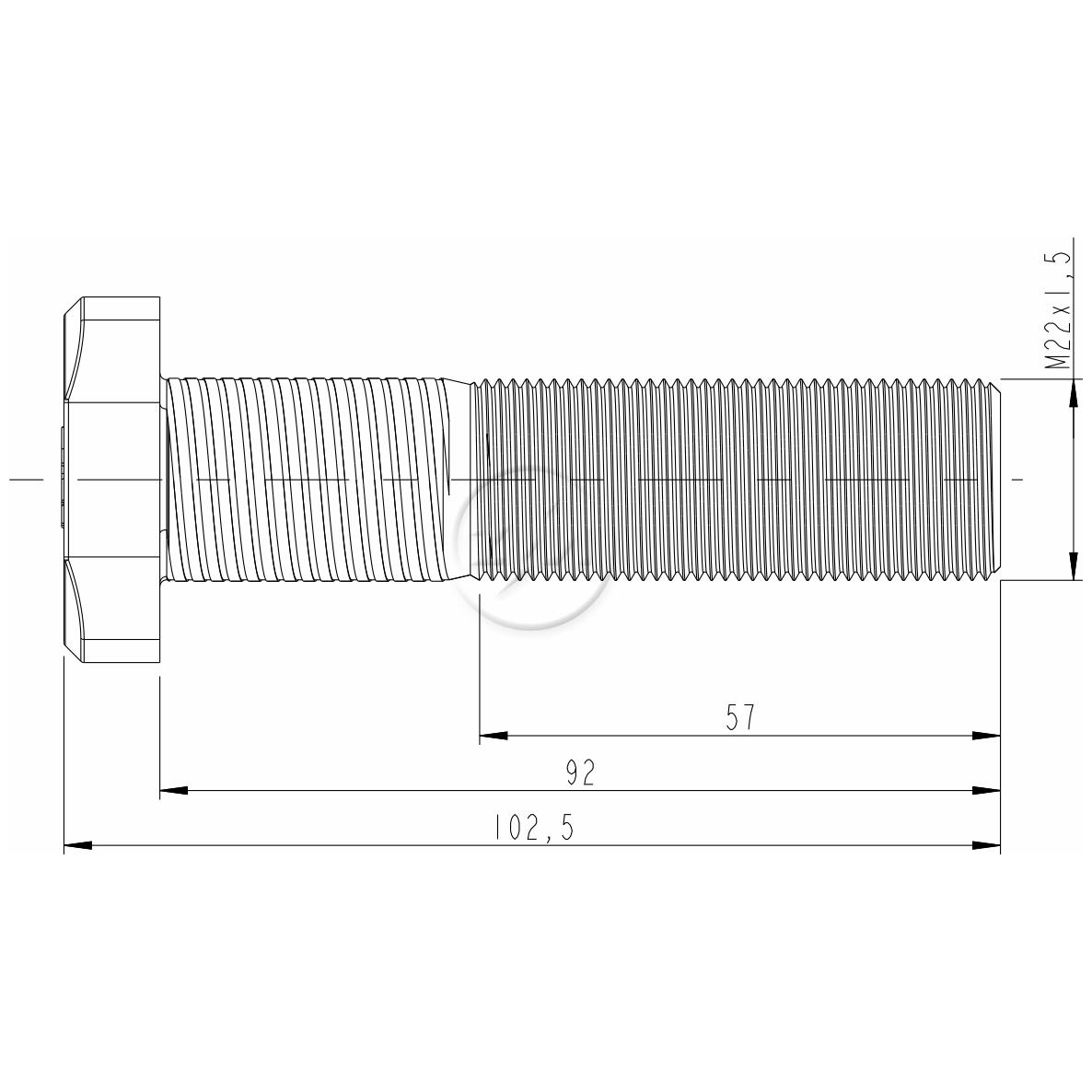 Kit 18 Parafuso de Roda M22-1,5 x 92/102,5 - ZM - 30.022.24