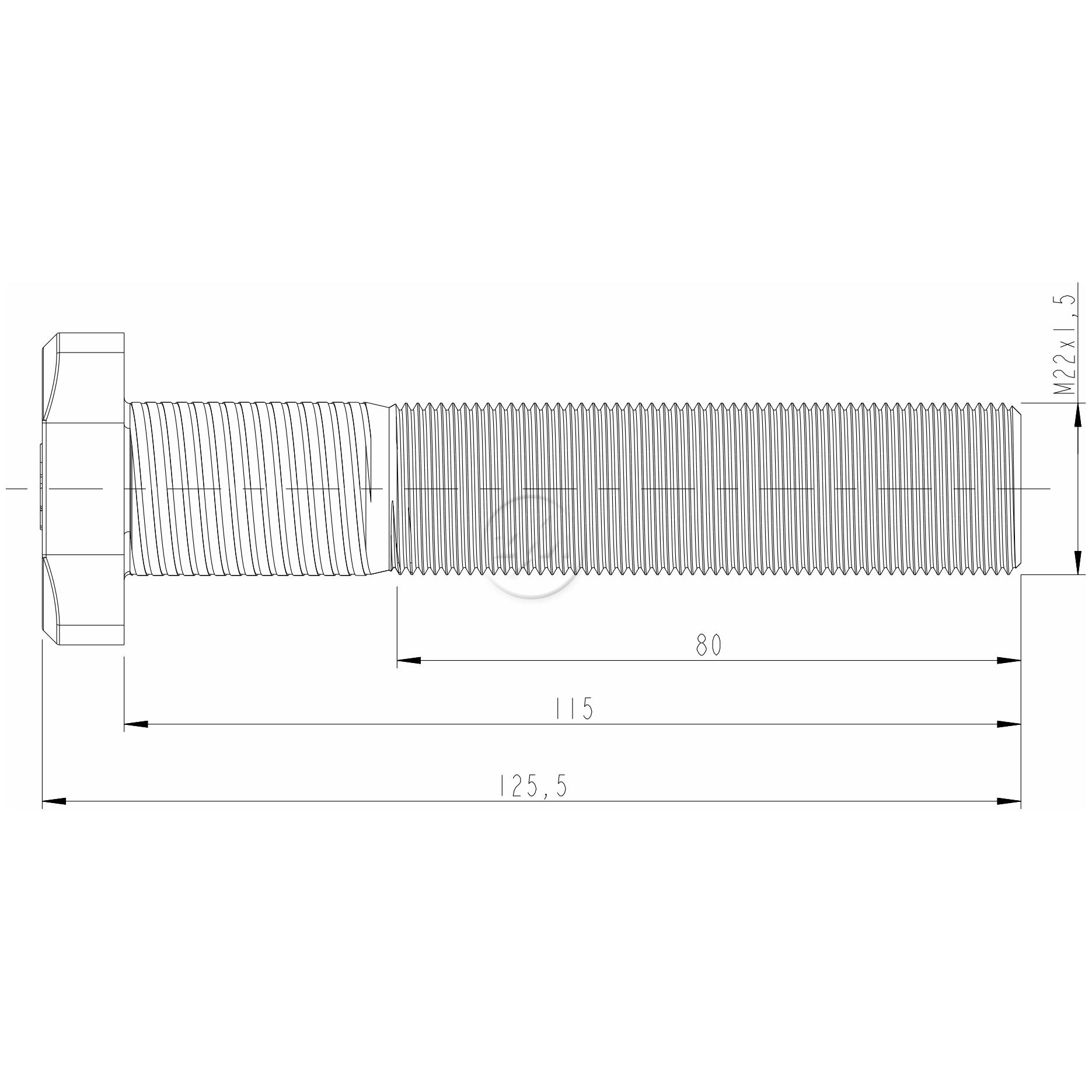 Kit 18 Parafuso de Roda M22-1,5 x 115/125,5 - ZM - 30.022.27