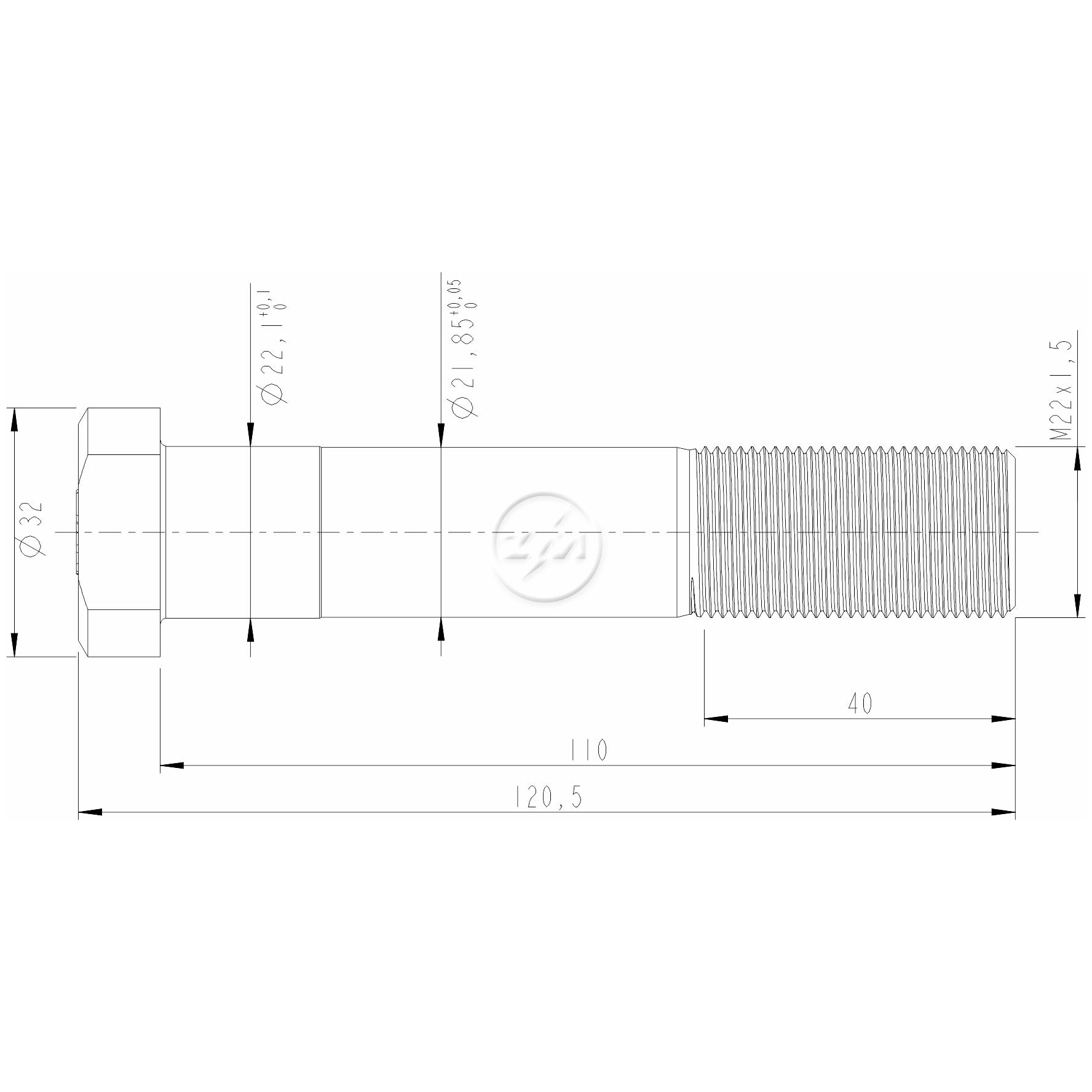 Kit 18 Parafuso de Roda M22-1,5 x 110/120,5 - ZM - 30.022.38