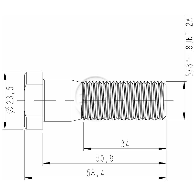 Kit 46 Parafuso de Roda 5/8"-18UNF x 50,8/58,4 - ZM - 3050842