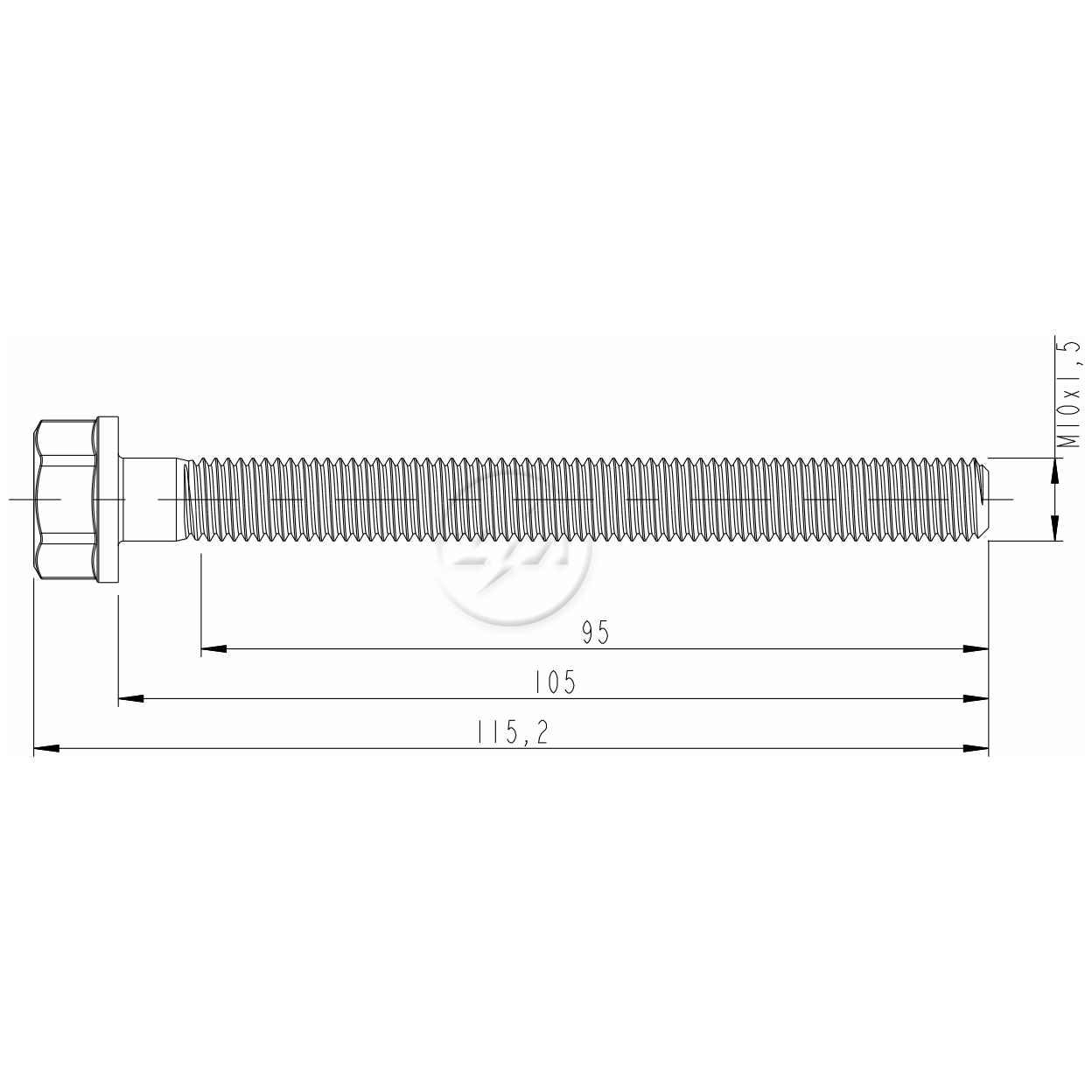Kit 40 Parafuso Coletor Escape M10-1,5x105 xCH17 - ZM - 3201041