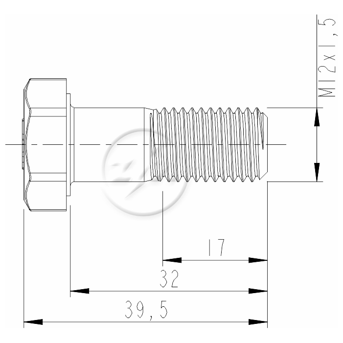 Kit 50 Parafuso do Cardan M12-1,5 X 32 X CH19 - ZM - 3201210