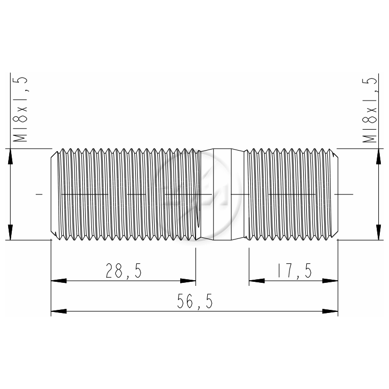 Kit 46 Prisioneiro Roda M18-1,5 X M18-1,5 X 56,5 - ZM - 3201890