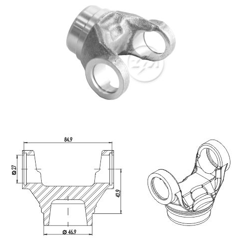 Garfo do Cardan para Volkswagen Kombi - ZM - 335.001.01
