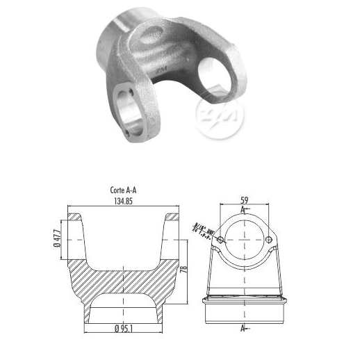 Garfo do Cardan - ZM - 335.006.00
