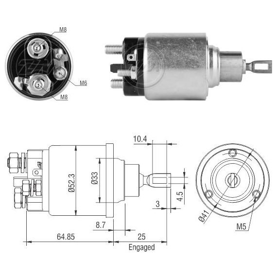 Relê Auxiliar de Partida para Daewoo Lanos Hatch - ZM - 3-371