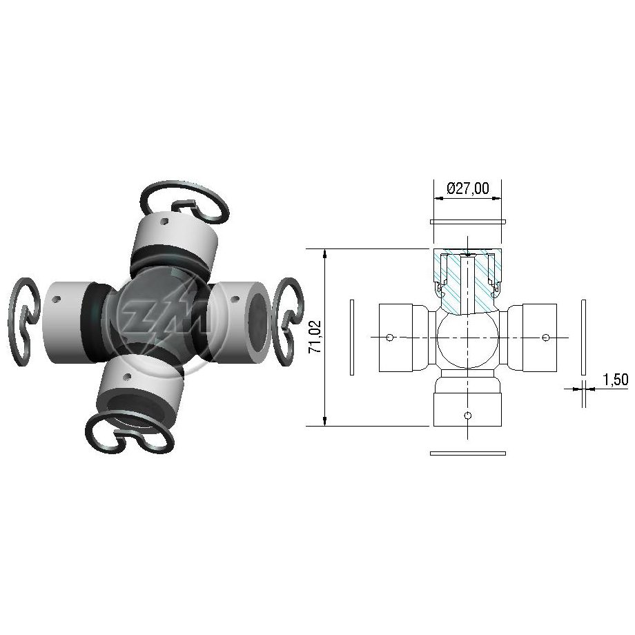 Cruzeta do Cardan - ZM - 35.001.32