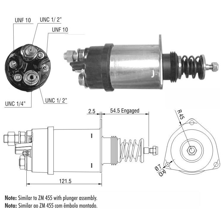 Relê Auxiliar de Partida para International 4700 e 4900 - ZM - 355