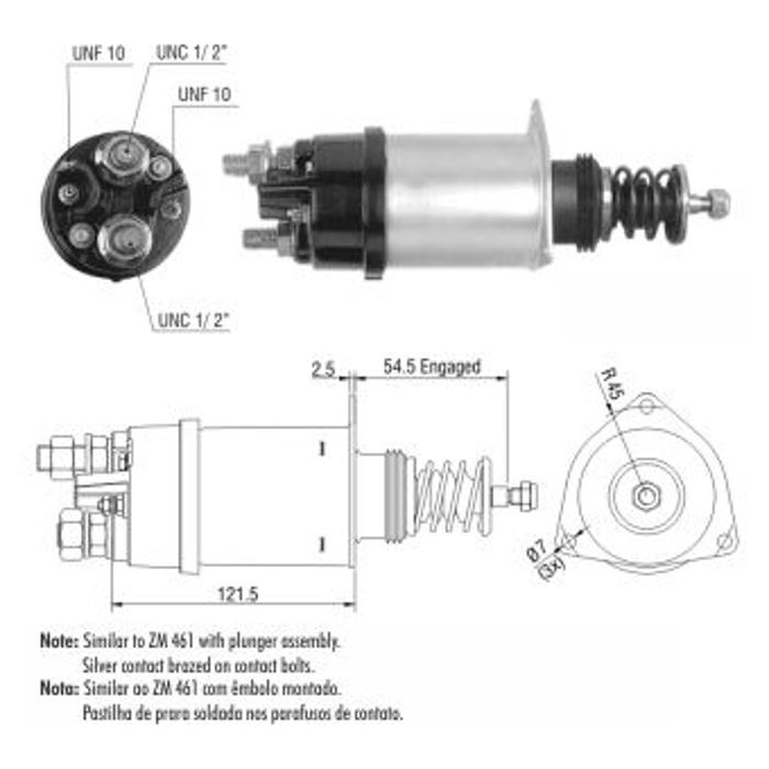 Relê Auxiliar de Partida para Ford Cargo 1617 - ZM - 361