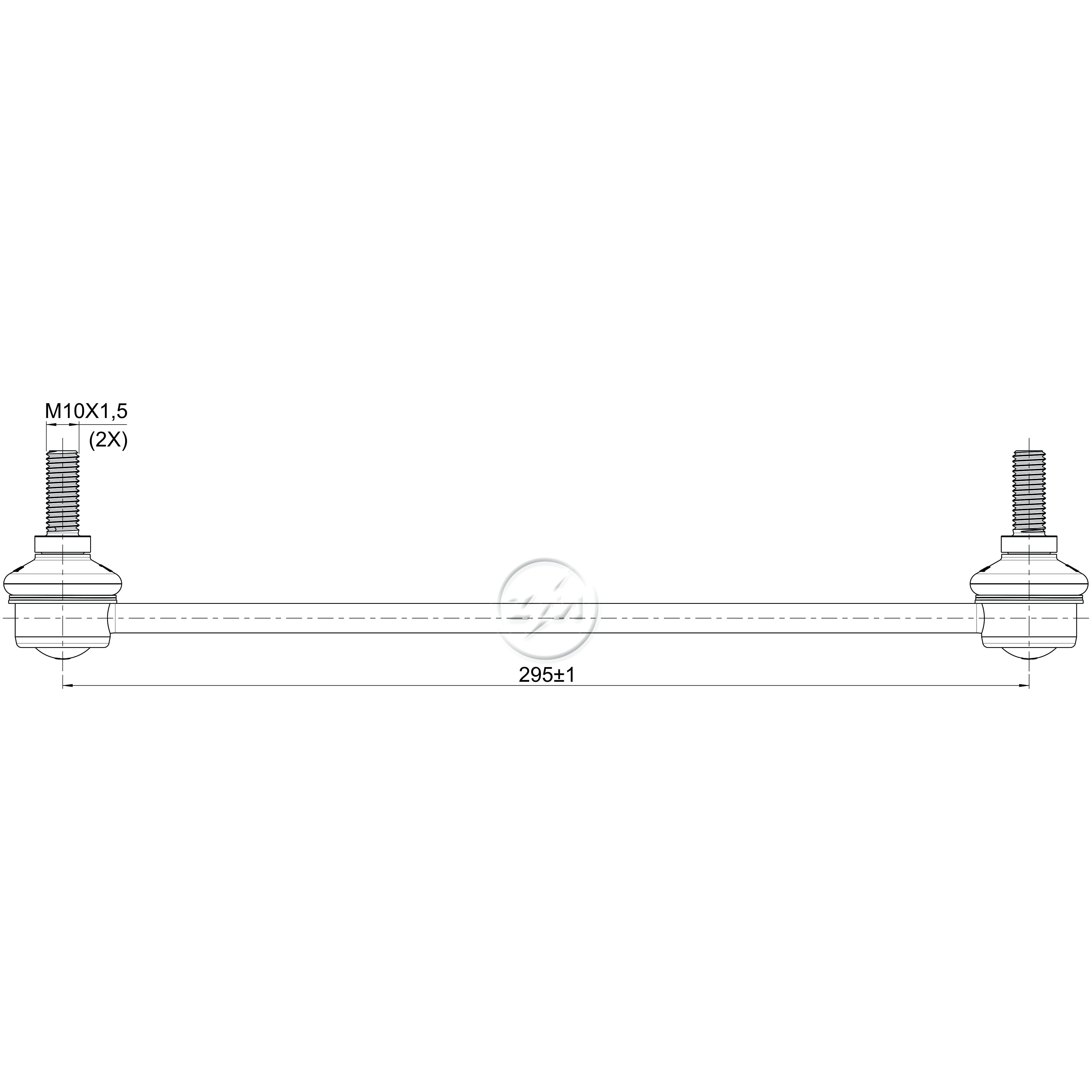 Bieleta da Barra Estabilizadora para Volvo S40 e V40 - ZM - 370.110.92