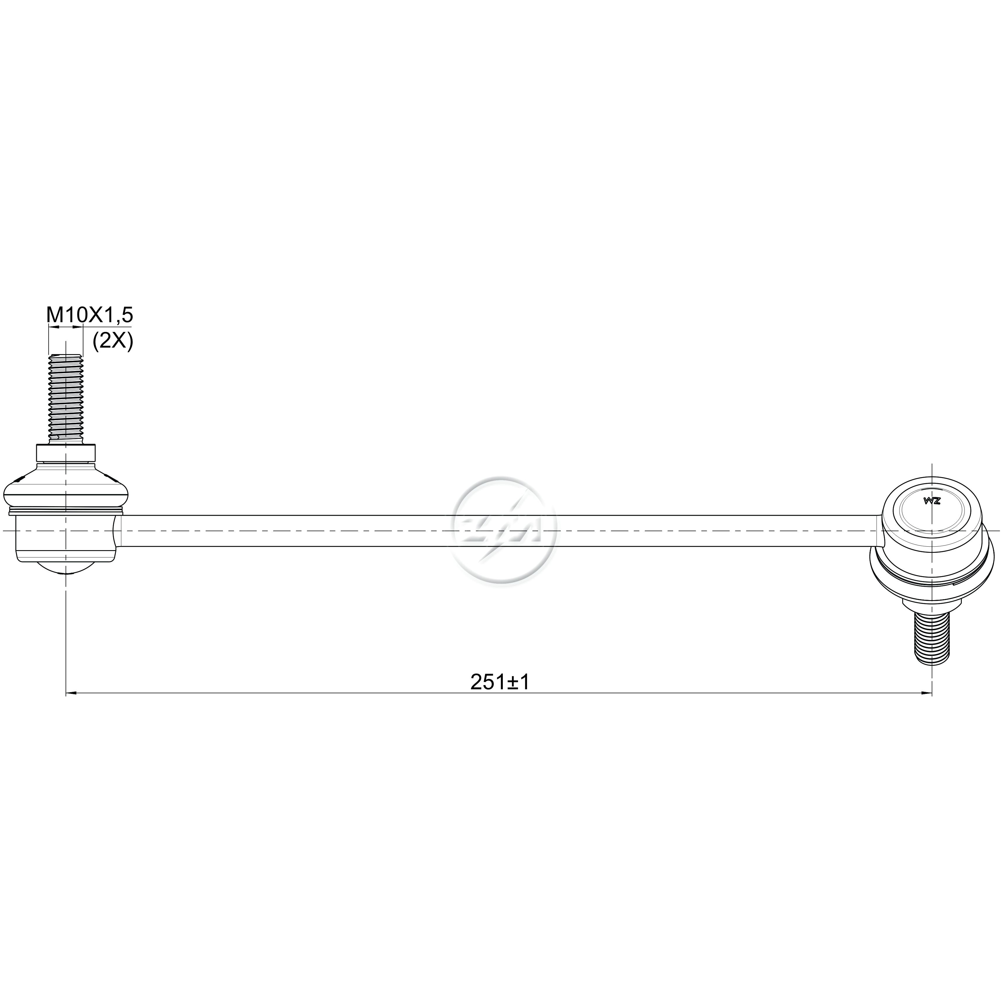 Bieleta da Barra Estabilizadora para Renault Twingo - ZM - 370.111.63
