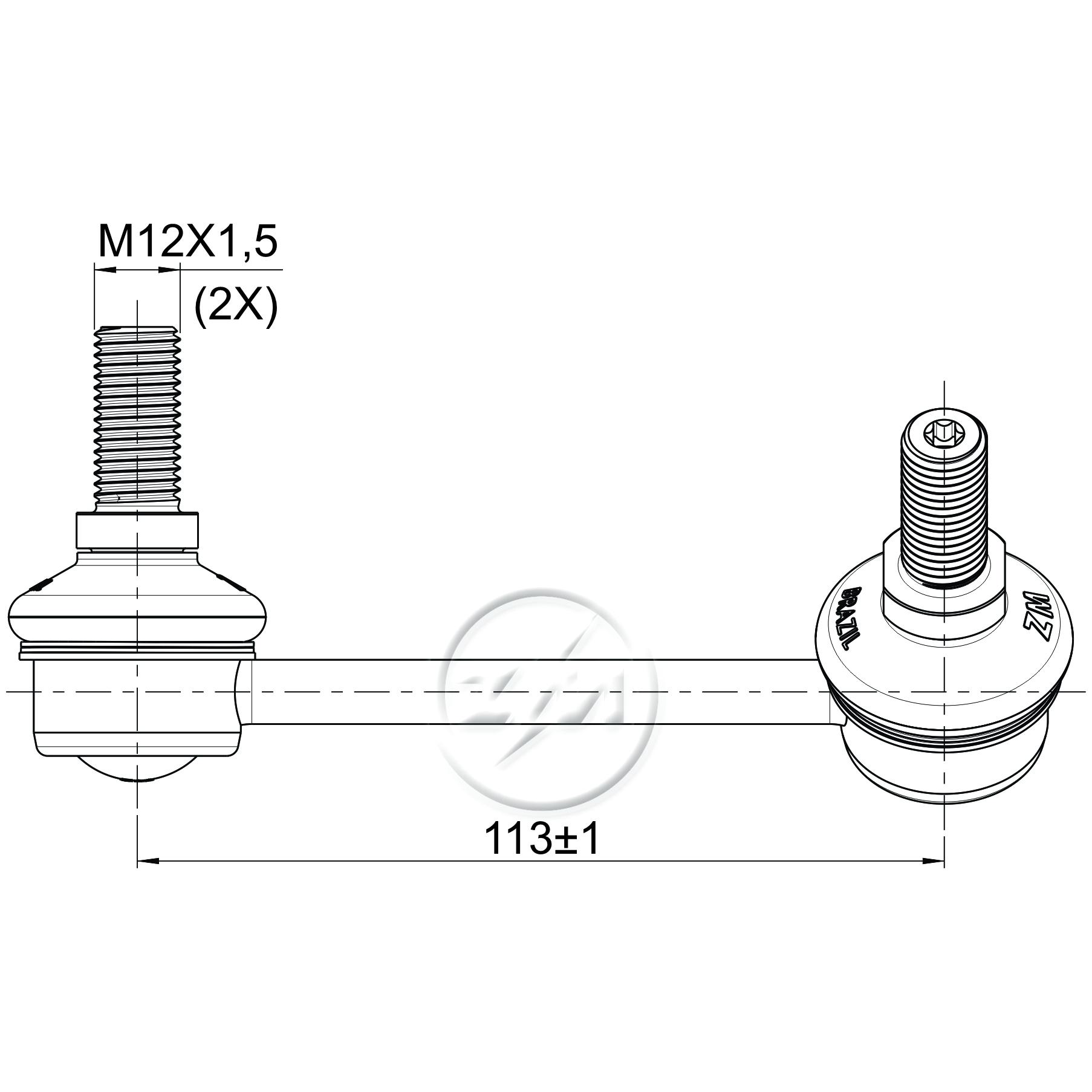 Bieleta da Barra Estabilizadora para Mitsubishi Pajero Full - ZM - 370.116.71