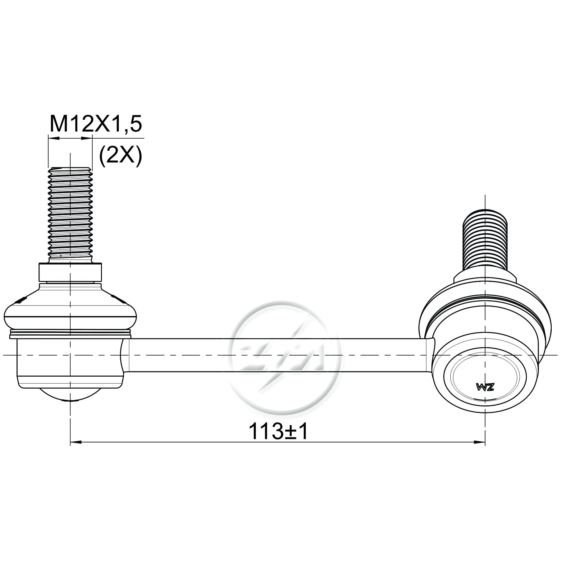 Bieleta da Barra Estabilizadora para Mitsubishi Pajero Full - ZM - 370.117.71