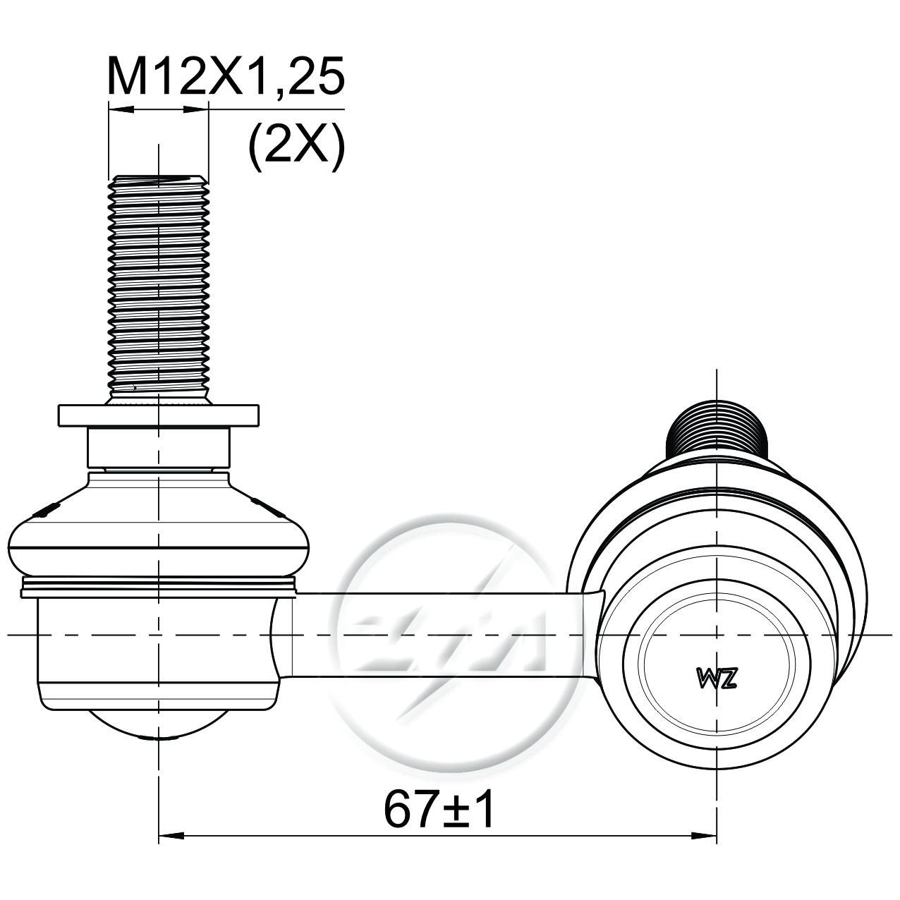 Bieleta da Barra Estabilizadora para Nissan Frontier e Pathfinder - ZM - 370.117.78