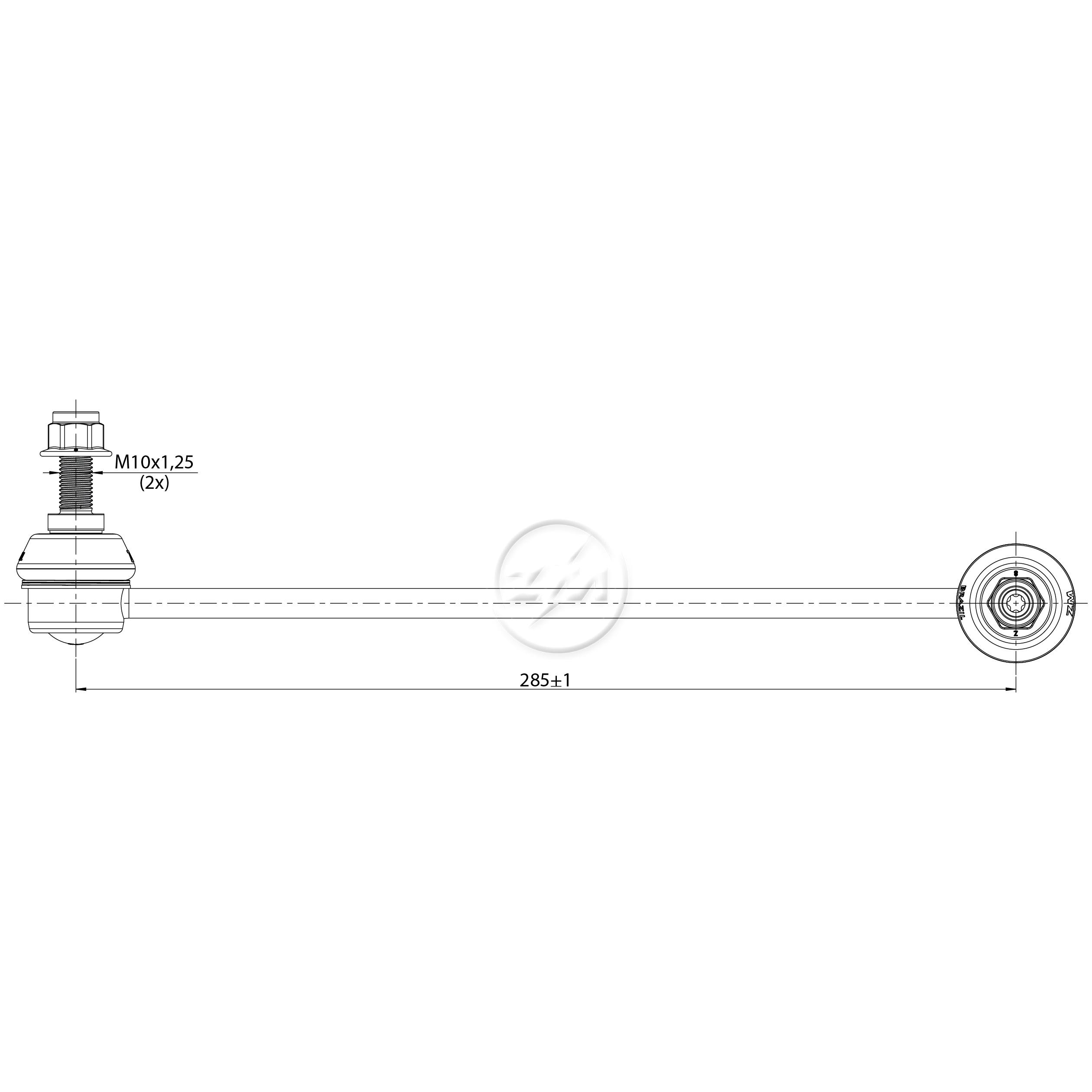 Bieleta da Barra Estabilizadora para JAC T5 - ZM - 370.118.12