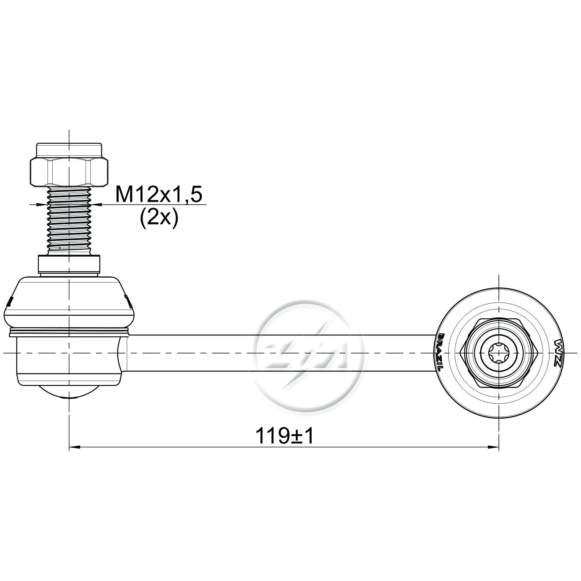 Bieleta da Barra Estabilizadora para KIA Sorento - ZM - 370.119.44