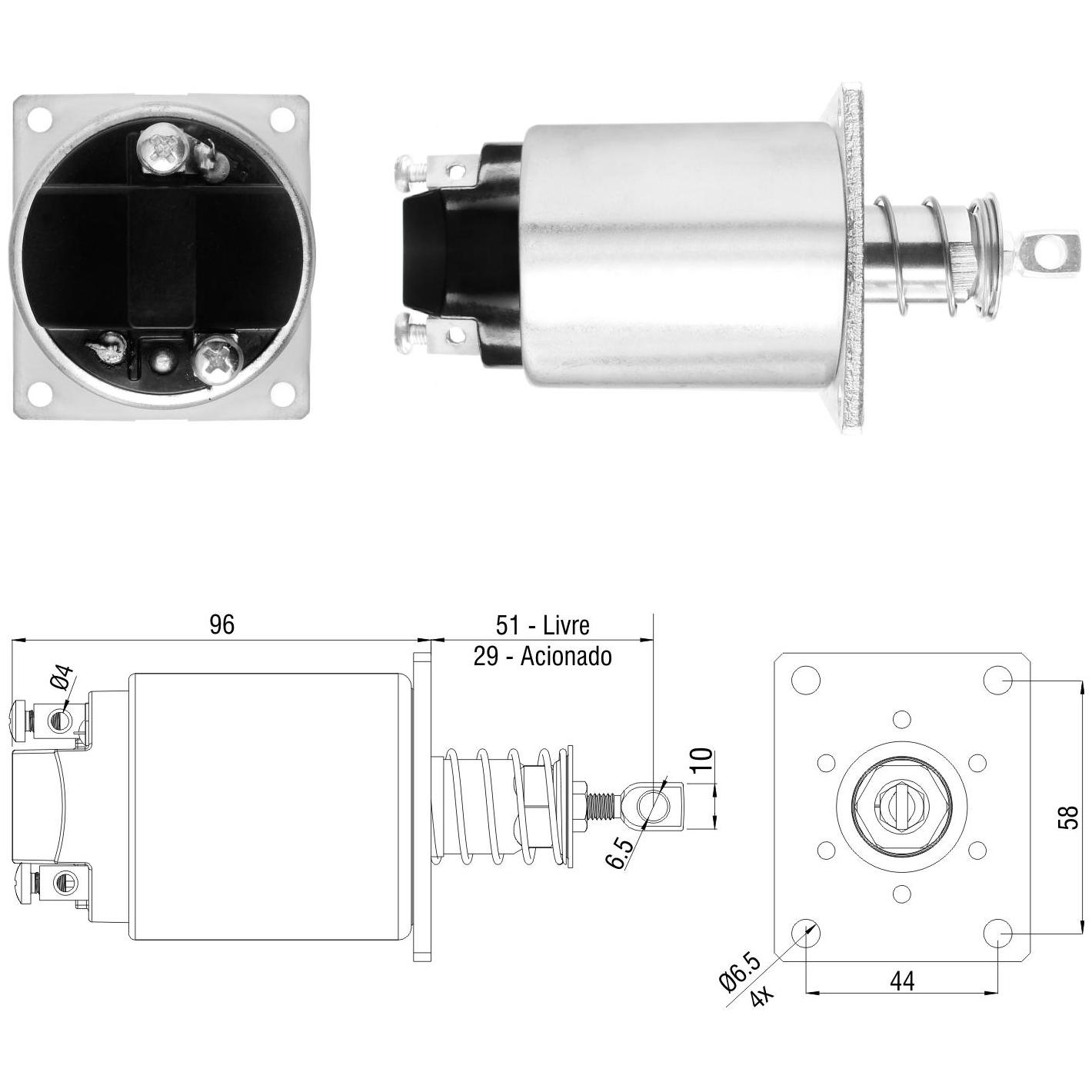 Solenoide de Corte da Bomba Injetora - ZM - 3-733