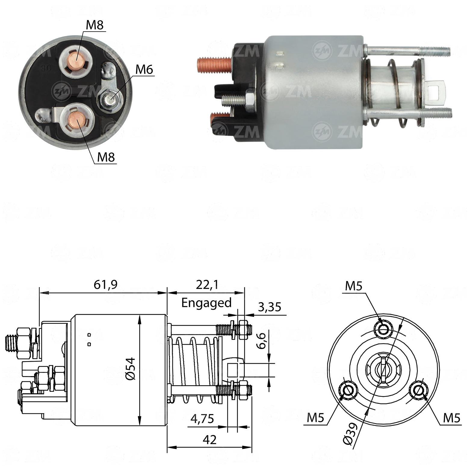 Relê Auxiliar de Partida para Ford Fiesta e Ka - ZM - 395