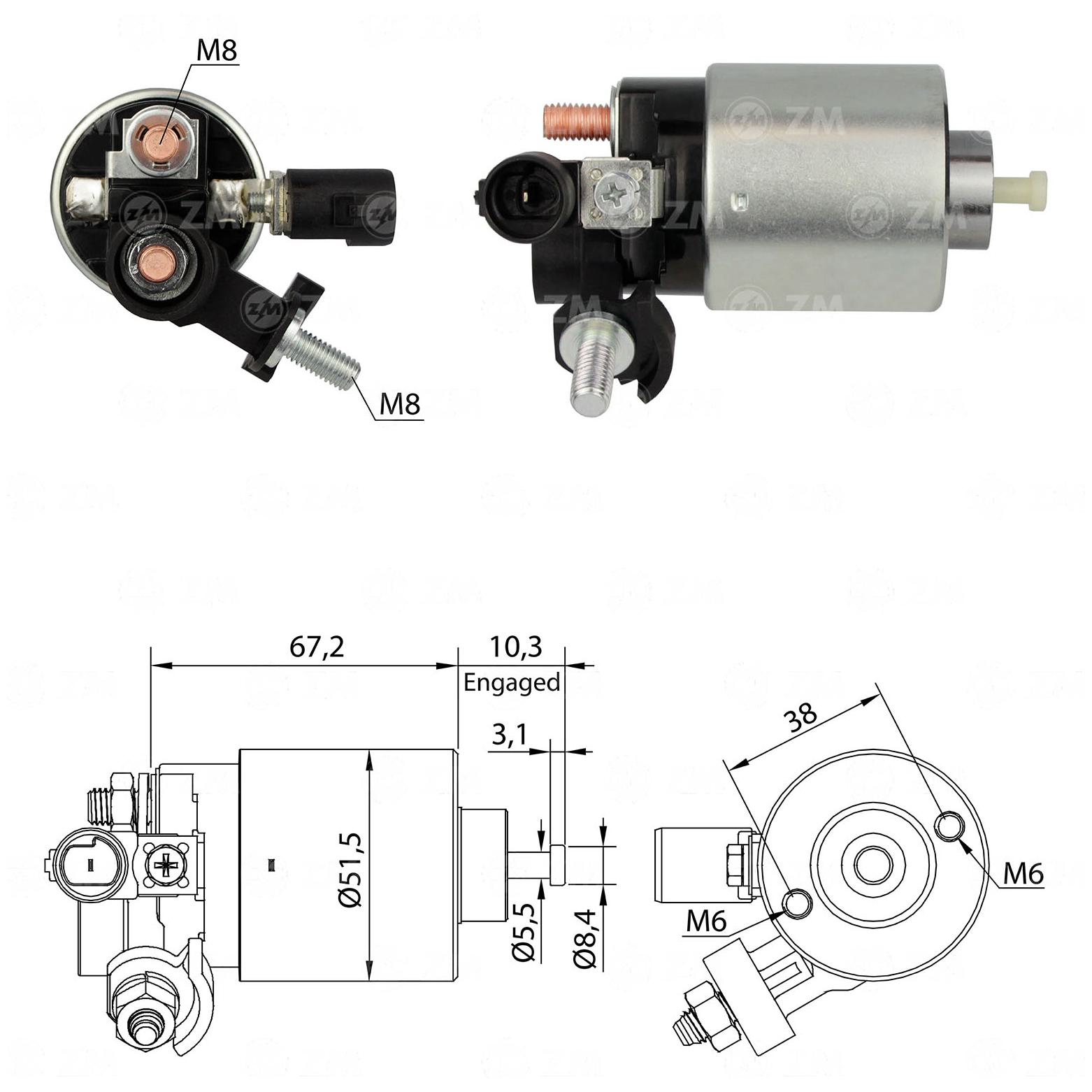 Relê Auxiliar de Partida para Chevrolet Suburban - ZM - 3-996