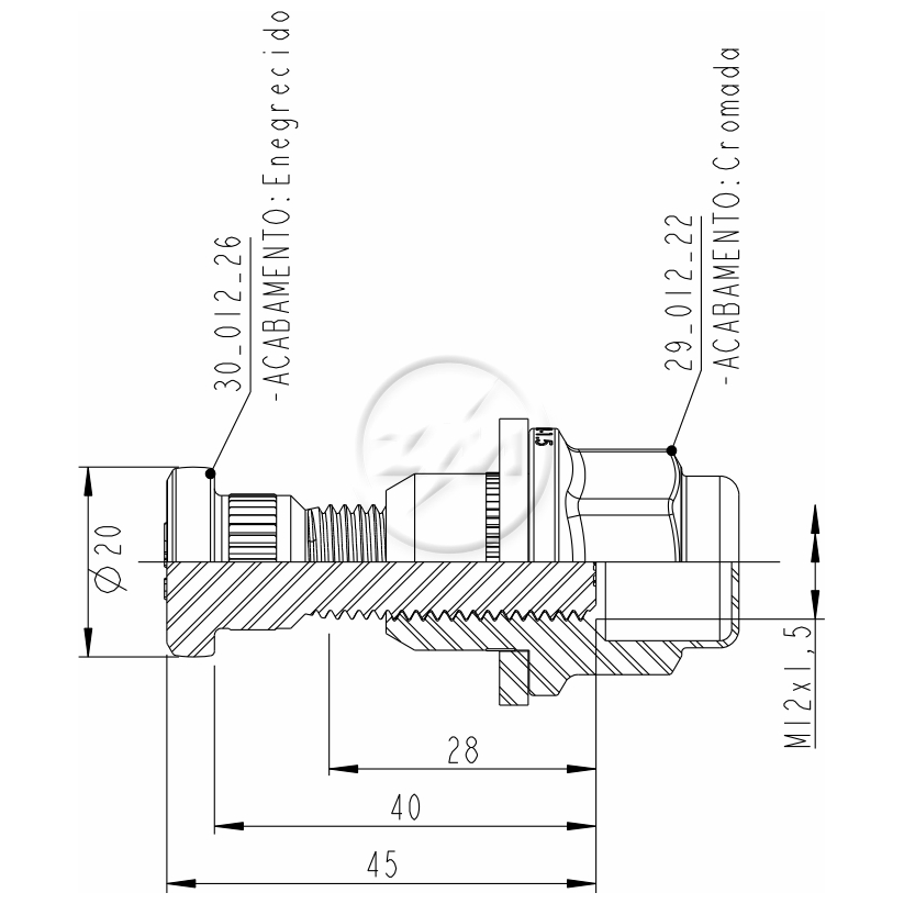 Prisioneiro de Roda com Porca Caixa com 46 Unidades para Toyota Corolla e Fielder - ZM - 40.012.24