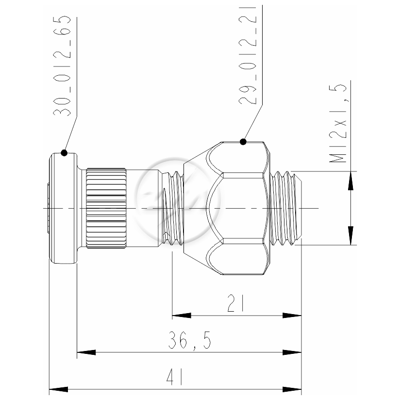 Kit 80 Parafuso Roda M12-1,5x36,5/41xCH19xH14 - ZM - 4001265