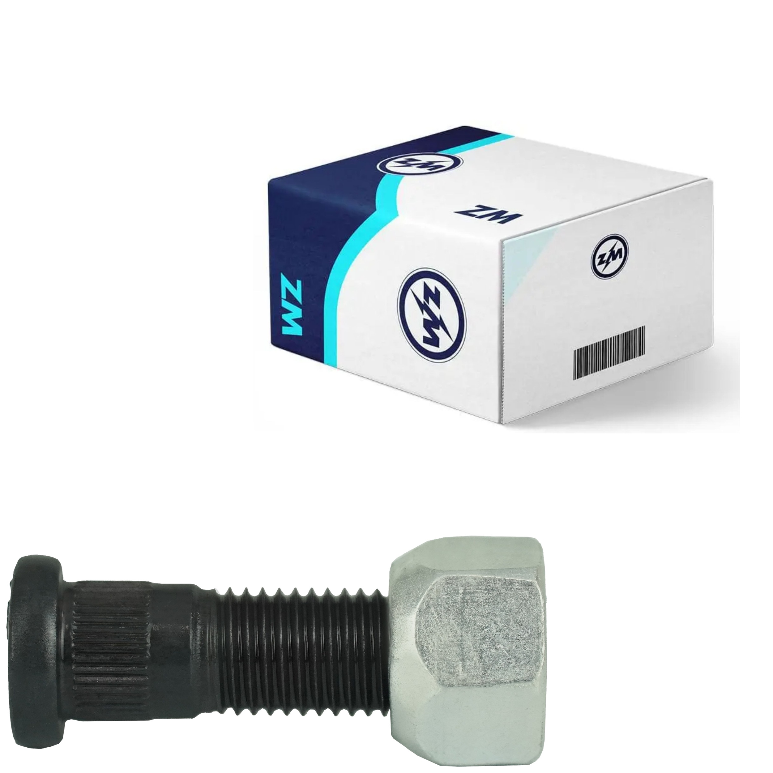 Kit 50 Parafuso Roda M12-1,5x40,5/45xCH19xH14 - ZM - 4001266