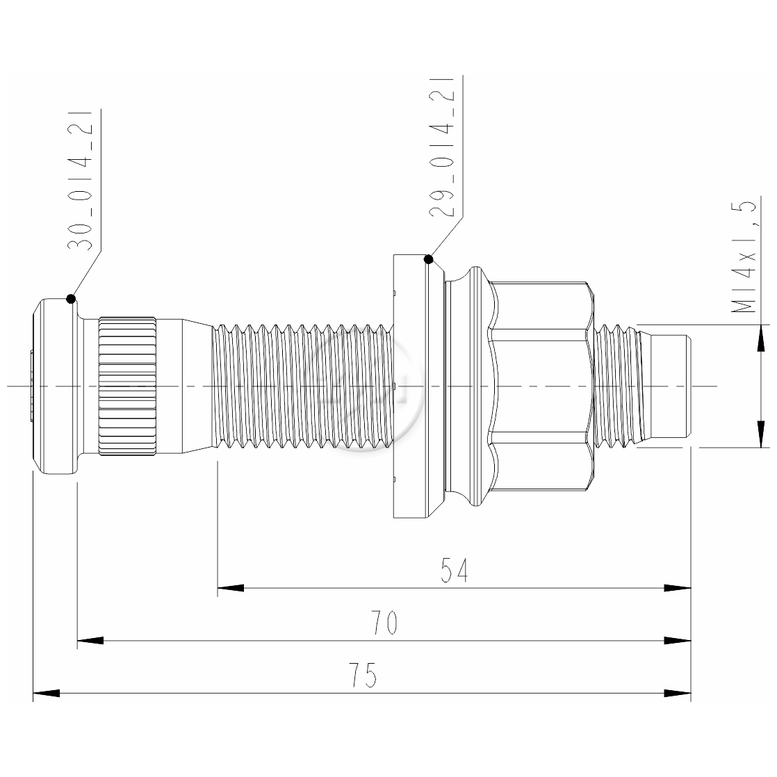 Prisioneiro de Roda com Porca Caixa com 46 Unidades para Ford F-250 e F-350 - ZM - 40.014.21