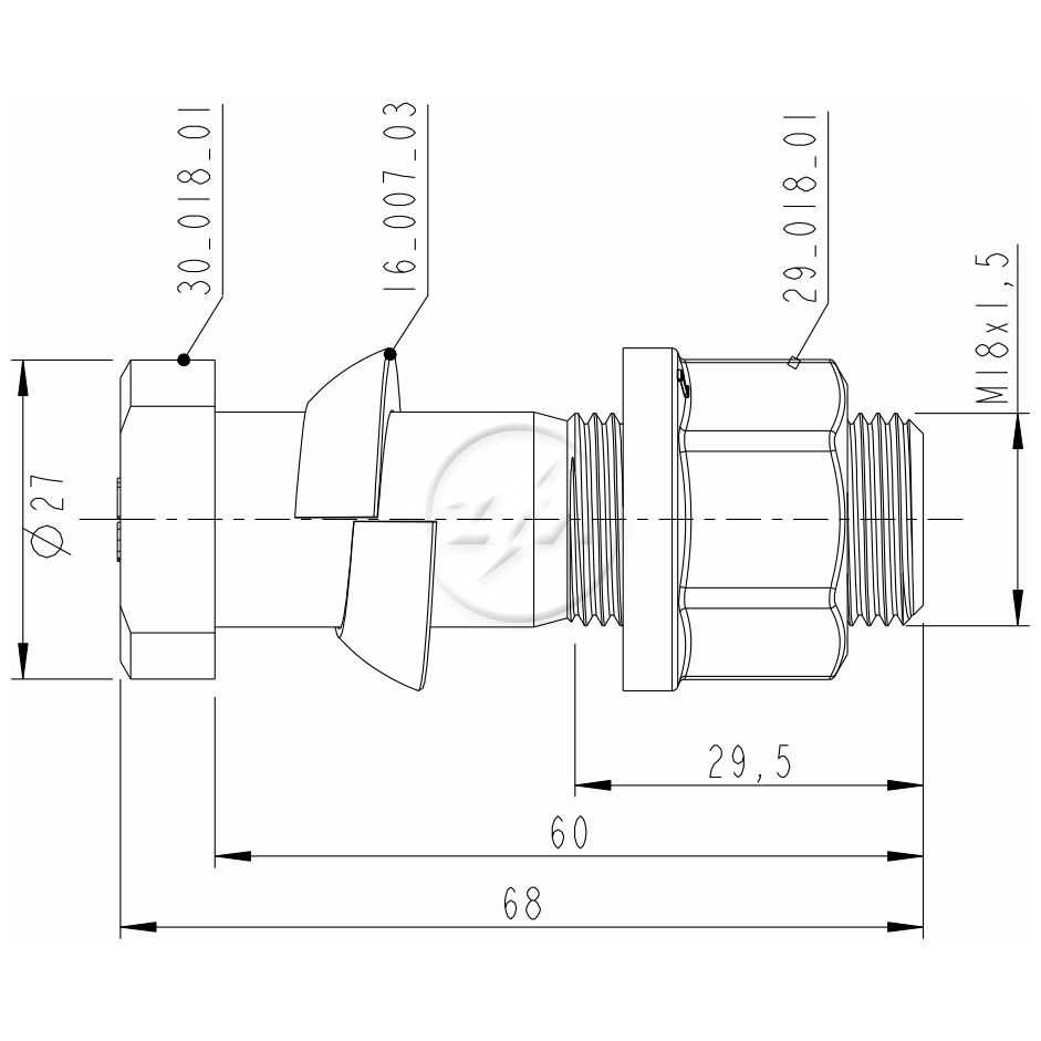 Kit 28 Parafuso Roda M18-1,5x60/68xCH24xH19 - ZM - 40.018.06