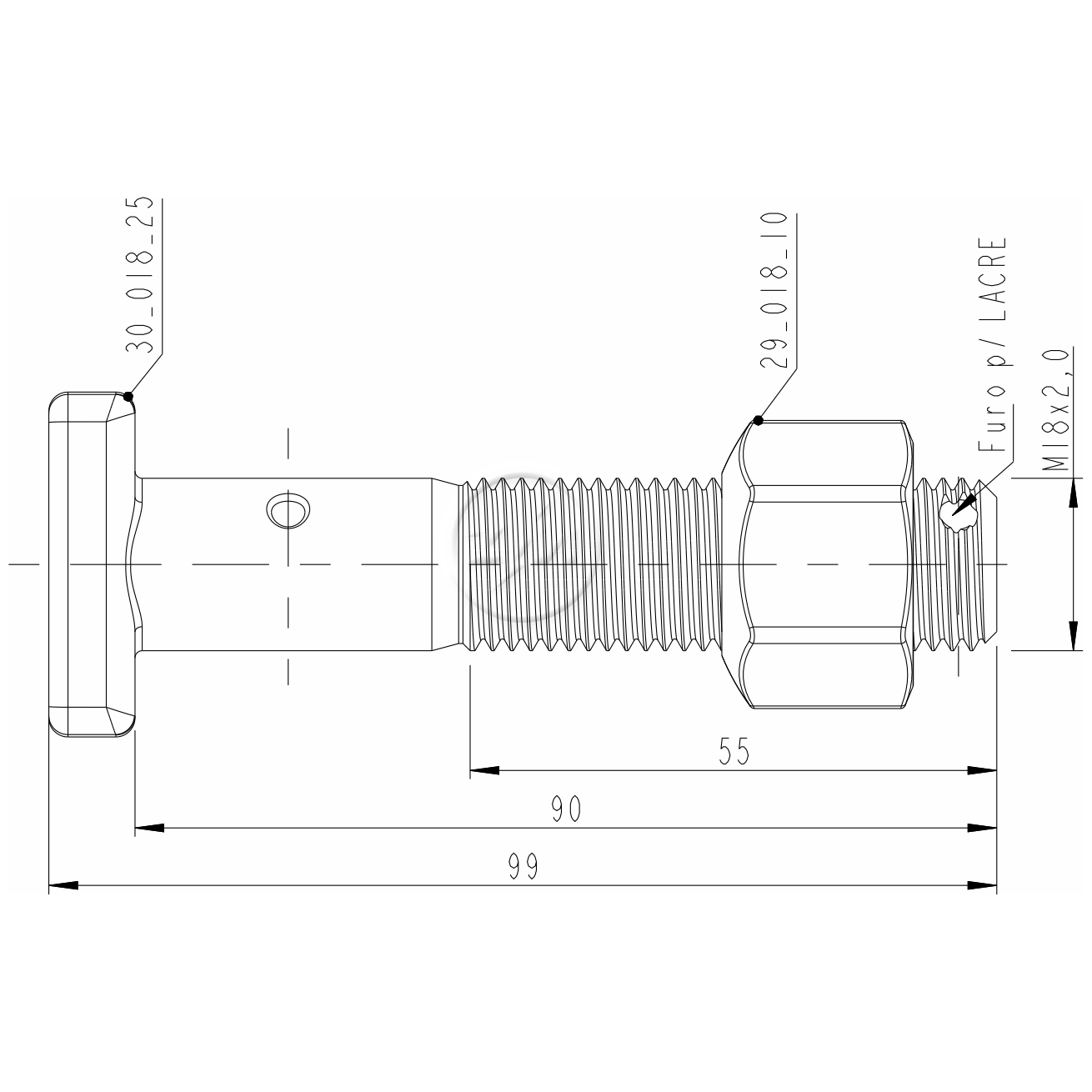Kit 30 Parafuso Roda M18-2,0x90/99xCH27xH20 - ZM - 40.018.25