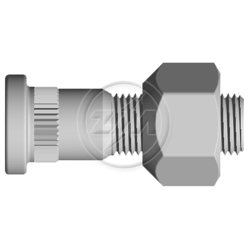 Kit 50 Parafuso Roda 1/2"x44,5/49xCH7/8"xH16 - ZM - 4010231