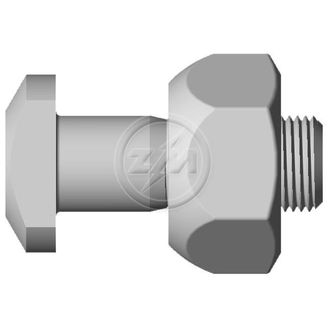 Kit 12 Parafuso Roda 3/4"x52,4/62,4xCH1.1/2" - ZM - 4030435