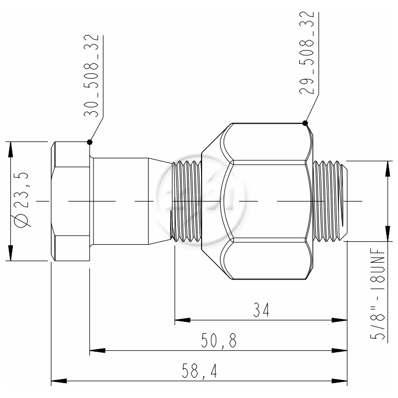 Kit 46 Parafuso Roda 5/8"x50,8/58,4xCH1.1/16" - ZM - 4050832