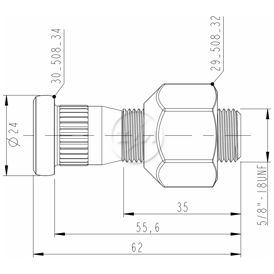 Kit 46 Parafuso Roda 5/8"x55,6/62xCH1.1/16" - ZM - 40.508.34