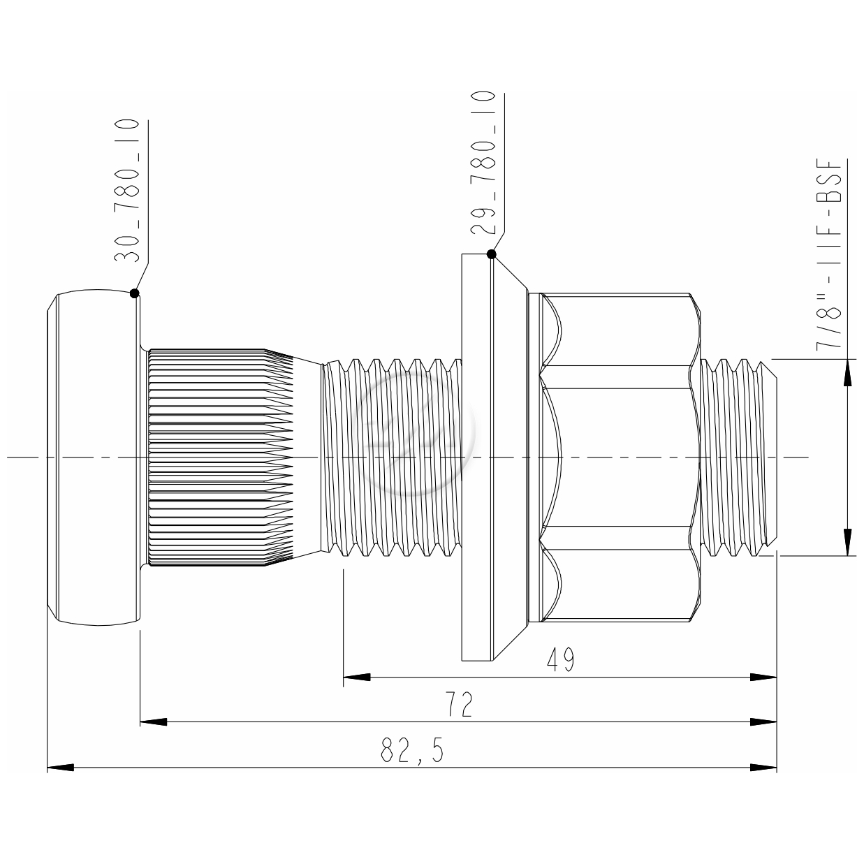 Kit 12 Parafuso Roda 7/8"x72/82,5xCH1.5/16" - ZM - 40.780.10