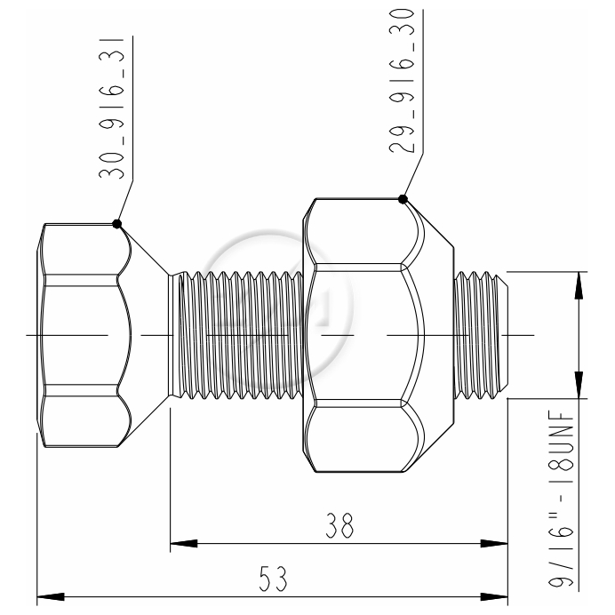 Kit 80 Parafuso Roda 9/16"-18UNF X 38/53 - ZM - 40.916.31