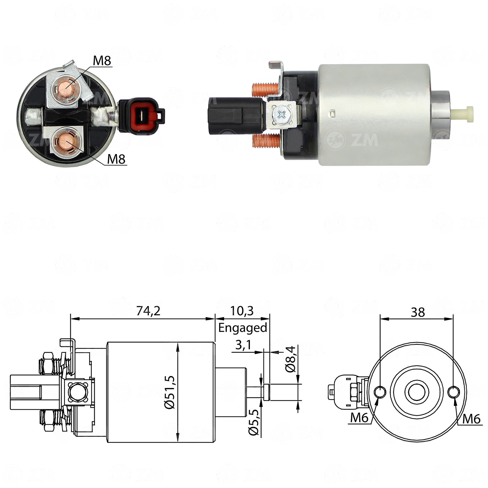 Relê Auxiliar de Partida para Nissan Pathfinder - ZM - 4-695