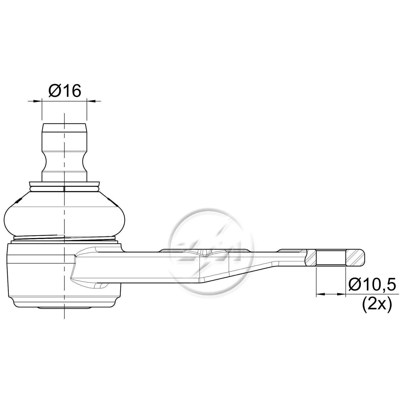Pivô da Suspensão para Renault Express e Kangoo - ZM - 470.120.50