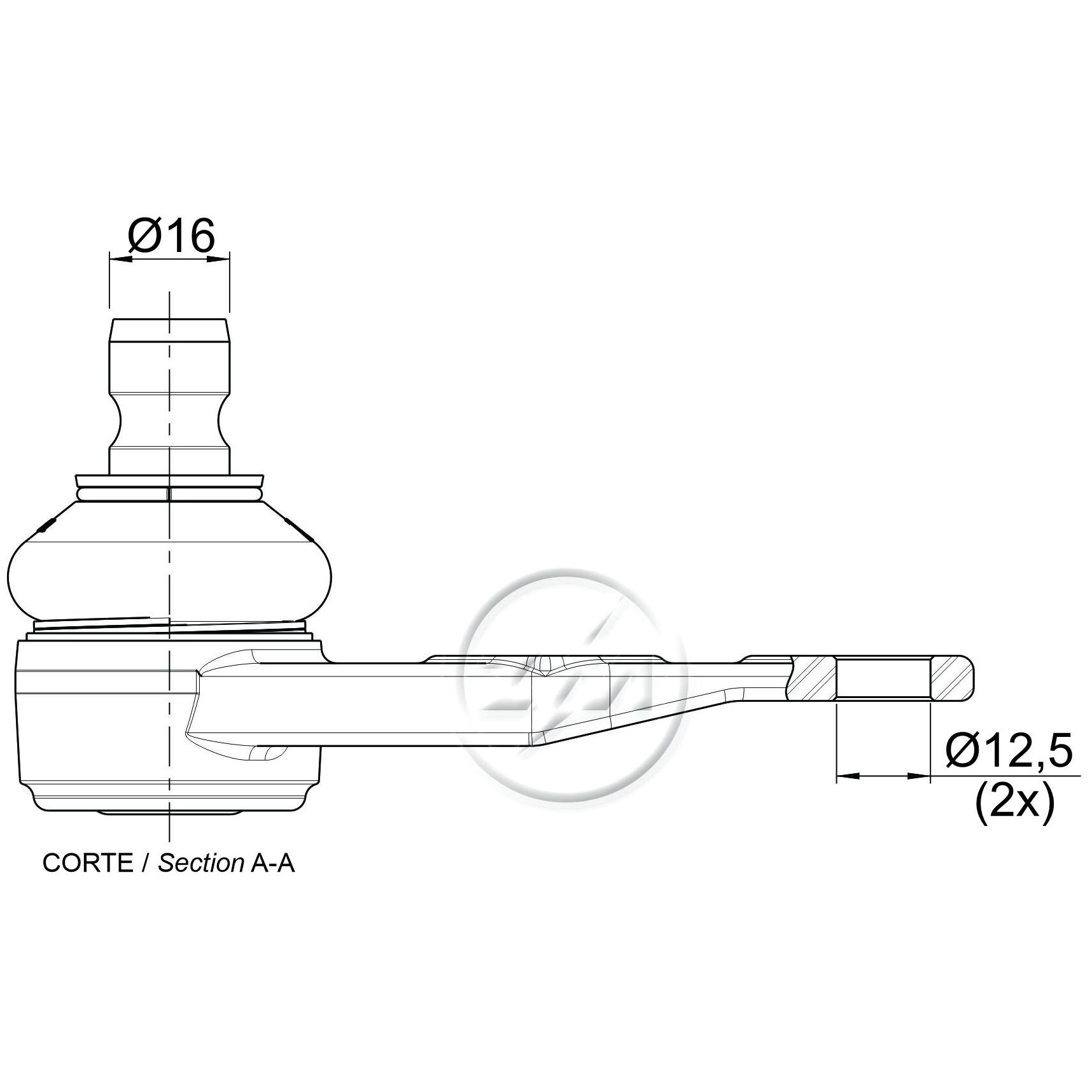 Pivô da Suspensão para Renault Kangoo e Symbol - ZM - 470.120.51
