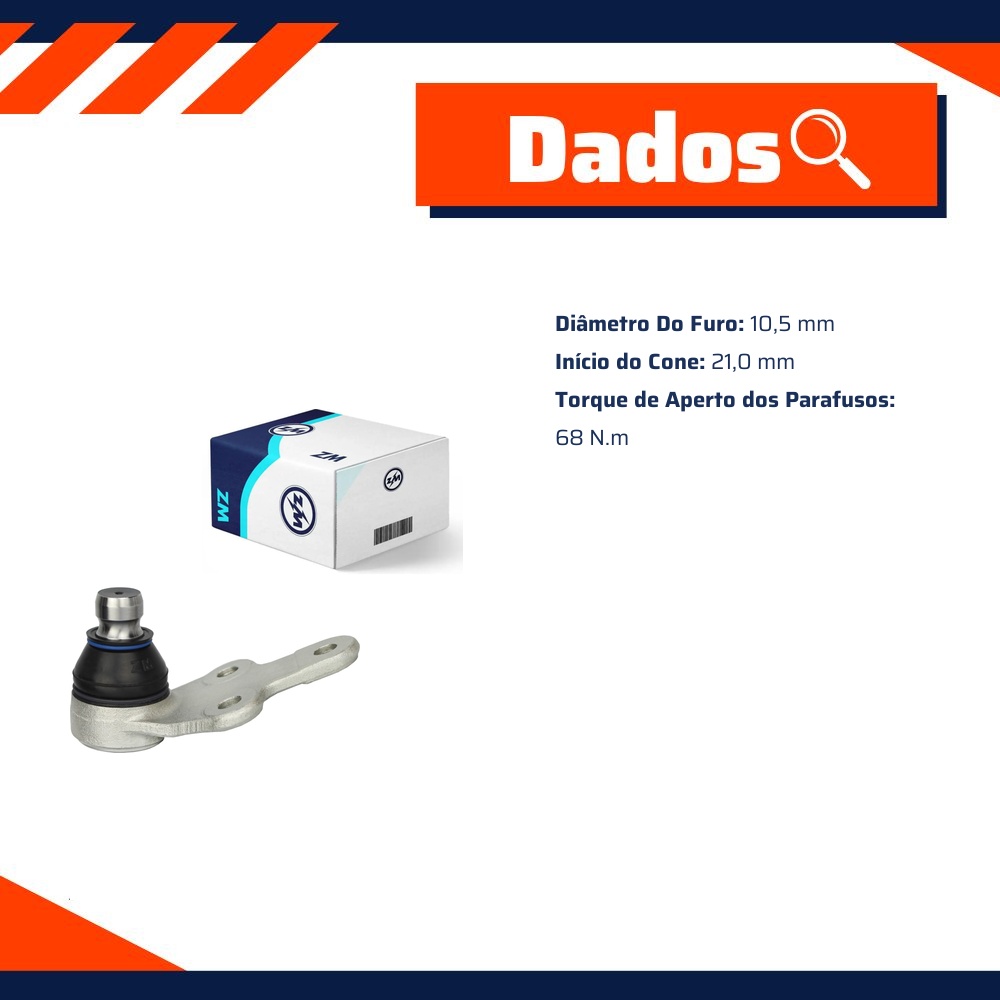 Pivô da Suspensão para Ford Focus - ZM - 470.235.52