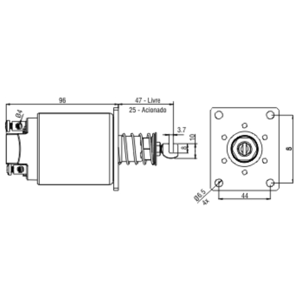 Solenoide de Corte da Bomba Injetora - ZM - 4-733